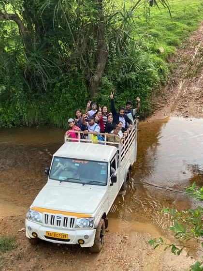 The journey is just as fun as the destination. An off-road jeep ride in Chikmagalur is a bumpy, thrilling adventure that takes us through rugged trails to some of the most scenic spots.