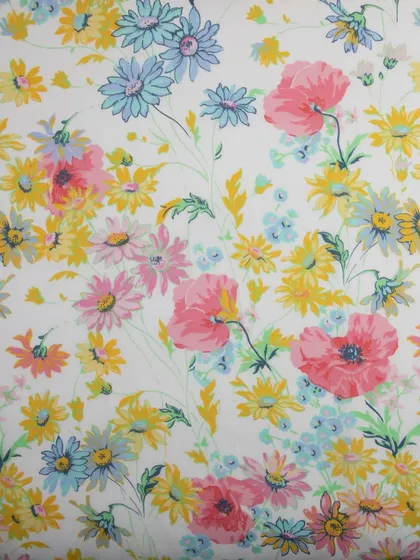 A flat shot of the pastel floral fabric, perfect for pattern previews.