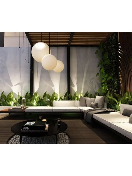 A duplicate image of 123, showing the cozy corner of the terrace lounge.