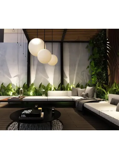 A duplicate image of 123, showing the cozy corner of the terrace lounge.