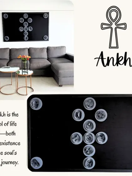 The Ankh is the ancient symbol of life itself, representing both our earthly existence and the soul's eternal journey. A piece full of history and meaning.