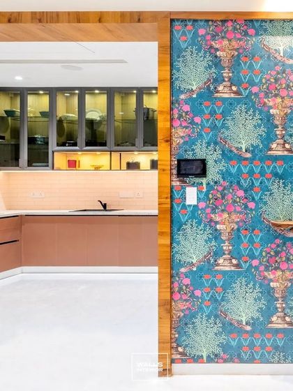 Walls Interior - Modular Kitchen Design Colorful & Two-Tone Kitchens photo 6