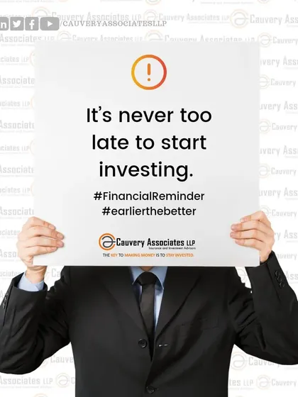 It is never too late to start investing. Even if you feel you are behind, beginning today allows time to work its magic for your financial growth. Investing is a marathon, not a sprint.