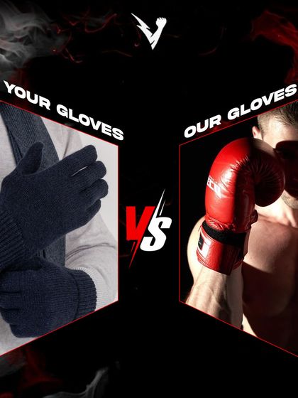 Your gloves vs. our gloves. Our choices define us. This is the fighter's life.