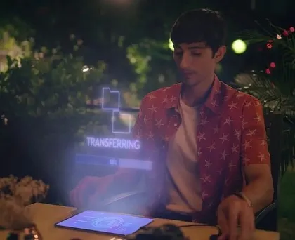 In this scene for SanDisk, the character is in a more relaxed, evening setting. The bright, patterned shirt adds a pop of color and personality.