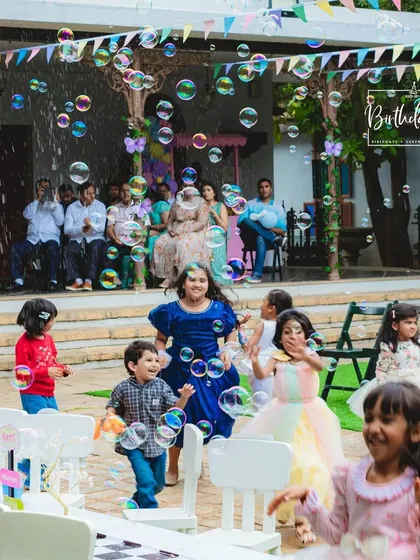 The sound of pure joy is what we aim for. This photo captures the heart of our parties: kids laughing, playing, and being completely lost in the moment. We handle all the details so families can focus on making these priceless memories.