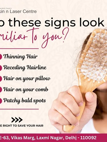 Do these signs look familiar? Thinning hair, a receding hairline, or more hair on your pillow are all early warnings. It is important to address these signs promptly to prevent further hair loss.