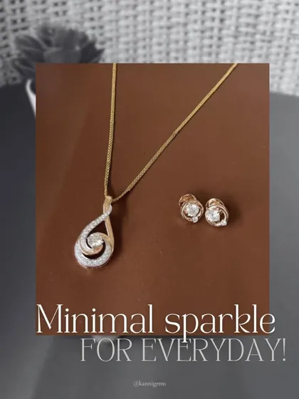 Minimal sparkle for every day. This rose gold and diamond pendant set, with its swirling design, offers the perfect amount of shimmer for your daily collection.