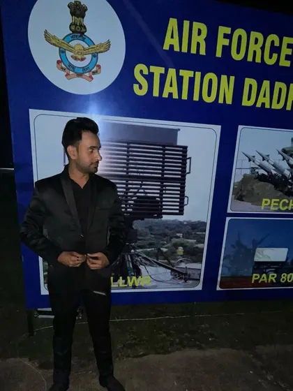 A photo from the Air Force Station in Dadri. It was a memorable night performing for the Indian Air Force.