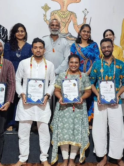 Another group of Yin Yoga graduates, ready to share the healing power of stillness. The sense of community and shared purpose is strong among them.
