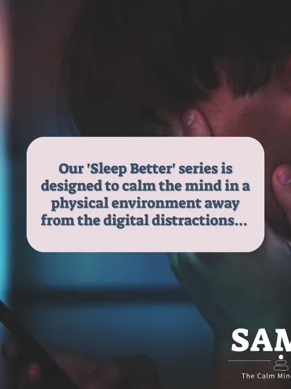 Digital distractions can significantly impact our ability to rest. My 'Sleep Better' series is designed to calm the mind in a physical environment, away from screens, helping you disconnect and prepare for a restorative night's sleep.