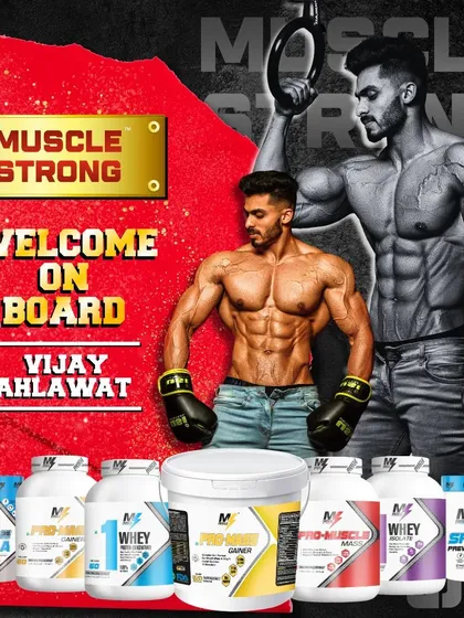 Proud to have athlete Vijay Ahlawat on board with MuscleStrong. Our supplements support champions.