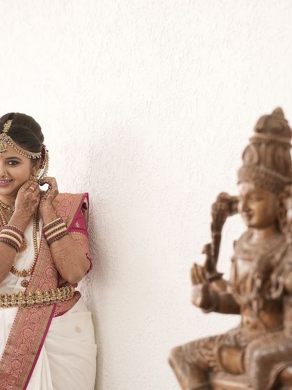 A duplicate of 202, showing the Muhurtham look in natural light.