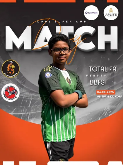 Announcing our U13 squad's match against the Bhaichung Bhutia Football Schools in the DPDL Super Cup. We seek out the best competition.
