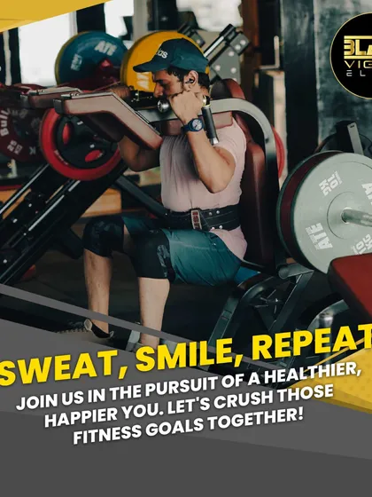 Sweat, smile, repeat. A member works on the plate-loaded hack squat machine, a fantastic way to build lower body strength. We believe in making fitness a happy and sustainable part of your life.