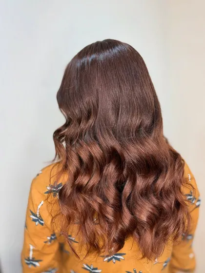 Another look at this gorgeous chocolate brown color. The waves add texture and movement.