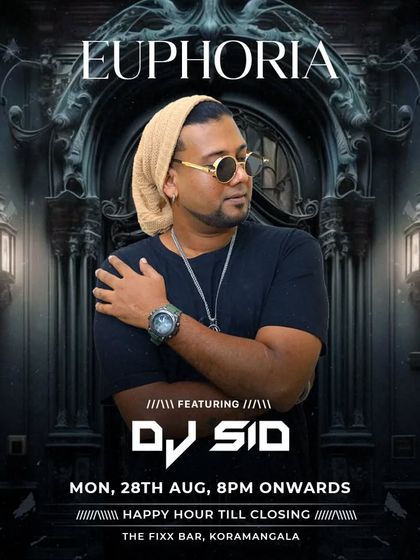 A poster for 'Euphoria', setting the tone for a night of electrifying tunes.