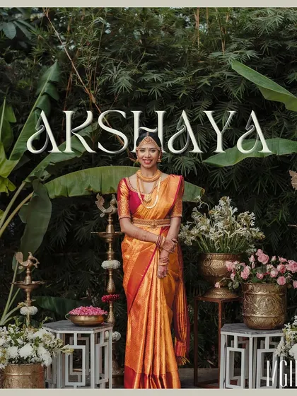 A portrait of a stunning South Indian bride, embodying grace and tradition. I have a special love for capturing the elegance of these ceremonies, focusing on the rich attire, intricate jewelry, and serene beauty of the moment.