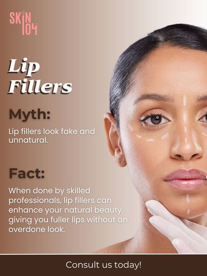 Myth: Lip fillers look fake. Fact: When done by our skilled professionals, lip fillers enhance your natural beauty, giving you fuller, more defined lips without an overdone look.