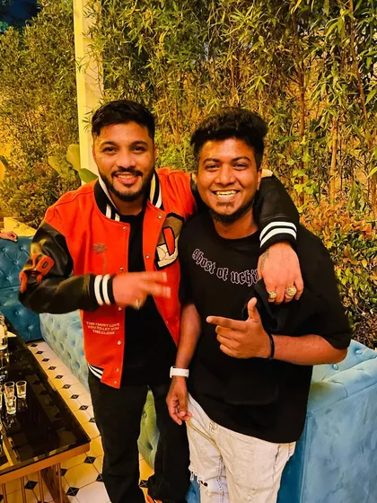Backstage moment with the one and only Raftaar after a killer show at F Superclub. It's an honor to support and share the stage with India's top hip-hop artists.