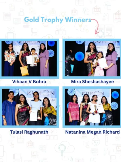 Celebrating progress is a huge part of building confidence. I'm so proud to see my students recognized as Gold Trophy Winners for their hard work and for advancing far beyond their school grade level.