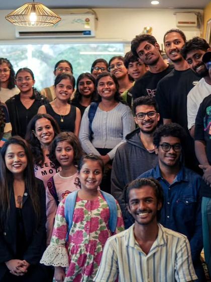 The full group photo from my first-ever vocal workshop in Bangalore. I was so blessed to be welcomed by such talented and curious souls.