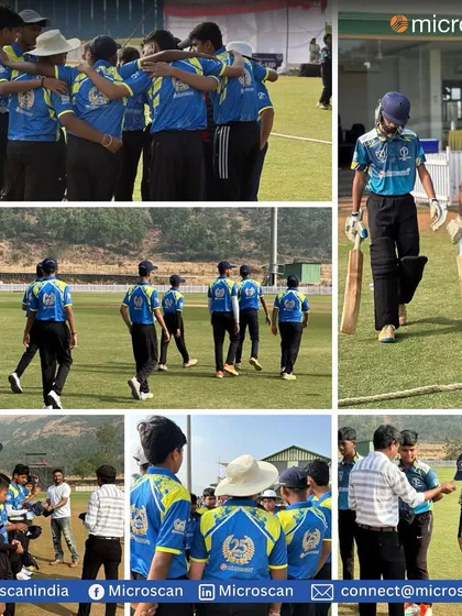 A collage capturing the spirit of our T-20 series tour. From team huddles to walking out to bat, it shows the complete match day experience.
