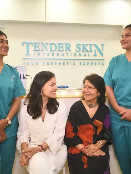 We are a team of dedicated experts led by a mother-daughter duo, combining decades of experience with modern aesthetic knowledge. This is the core team at Tender Skin, committed to your skin and hair health journey.