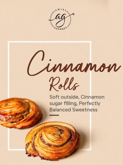 My cinnamon rolls are soft on the outside with a warm, gooey cinnamon sugar filling inside. I balance the sweetness perfectly to create a comforting and delicious pastry.