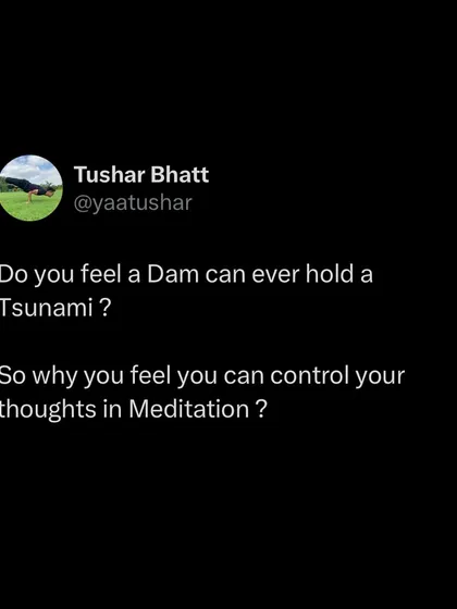 I used to try to control my thoughts in meditation, but it never worked. You can't hold back a tsunami with a dam. The key is not control, but awareness. By observing your thoughts without judgment, they lose their power over you.