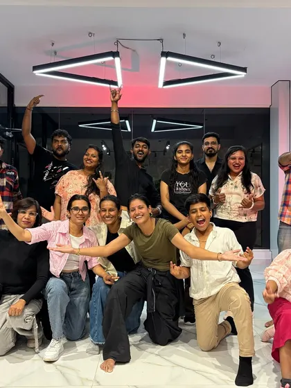 Pure happiness and crazy poses after nailing a fun choreography. In my classes, we sweat, we laugh, and we become a family.