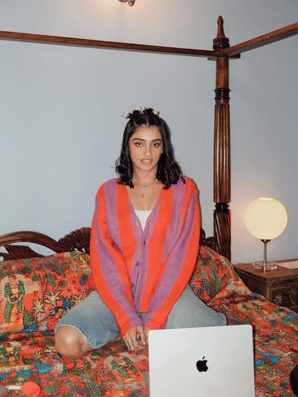 My work setup isn't always at a desk. Sometimes the best ideas for a track come from a more casual setting, just me and my laptop, arranging beats and finalizing a mix.