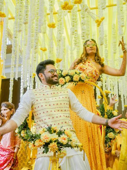 Vibrant Haldi & Mehendi Celebrations photo 88