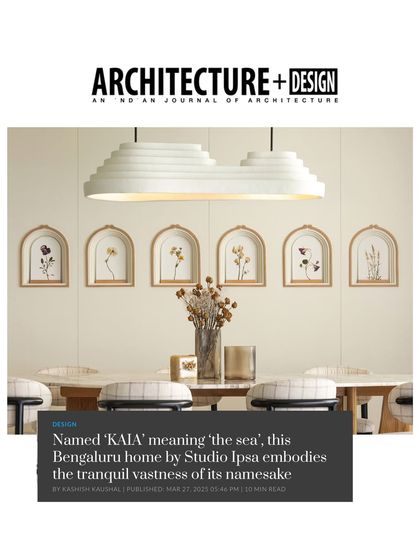 Seeing our KAIA project described as a home that "embodies the tranquil vastness of its namesake" in Architecture Plus Design was a truly humbling moment for us.