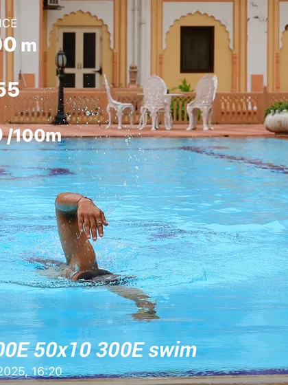A Zone 5 swim workout. Ten high-intensity reps are tough on the system but are essential for building top-end speed in the water.