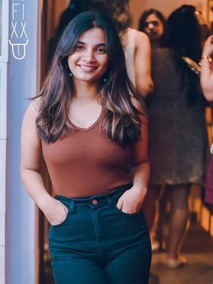 A relaxed and happy partygoer enjoying the vibe.