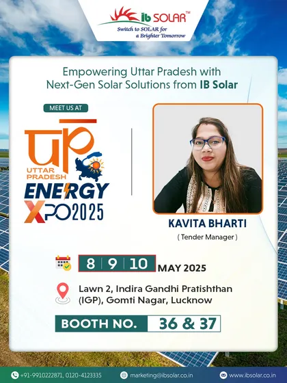 Meet our Tender Manager, Kavita Bharti, who was part of our expert team at the UP Energy Expo 2025 in Lucknow. We invited attendees to meet our team and discover our next-gen solar solutions.