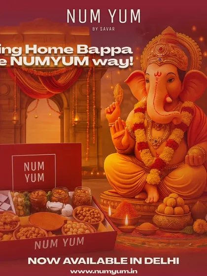 Celebrating Ganesh Chaturthi in Delhi? Bring Bappa home the Num Yum way with my specially curated festive platter, filled with traditional sweets and savories for the occasion.