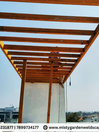Another shot of the robust metal frame, showcasing the clean lines and strong connections that define my fabrication work.