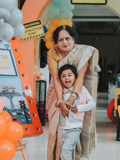 A sweet moment between Sidhant and his grandmother. My events are designed to bring families together to celebrate.