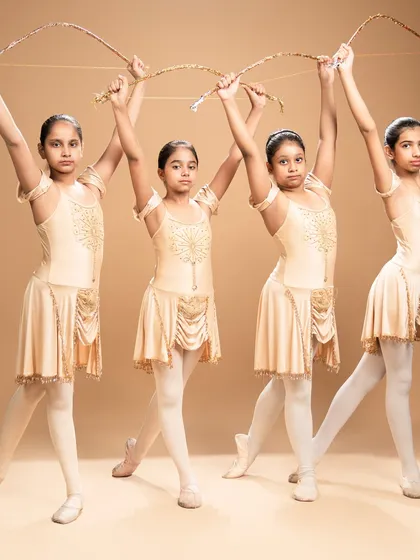These studio portraits capture the warrior spirit of our dancers performing a piece inspired by the ballet 'Sylvia.' Holding their bows, they embody a story of conflict, courage, and resolution.