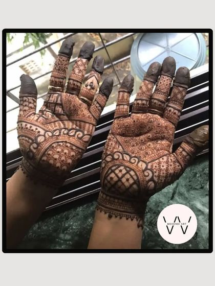 A beautiful design for the Teej festival, with a mix of traditional patterns.