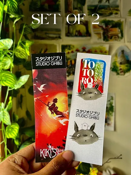 A set of two bookmarks featuring Kiki and Totoro. Perfect for fans who can't choose a favorite.