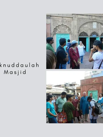Exploring the Ruknuddaulah Masjid, a lesser-known 18th-century mosque in Chawri Bazar. My walks make a point of uncovering these hidden historical sites amidst the chaos of the old city.