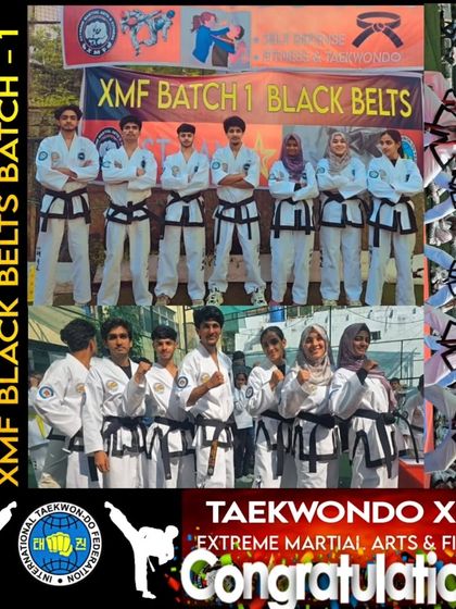 A graphic celebrating the first batch of XMF Black Belts, a huge milestone for our academy.