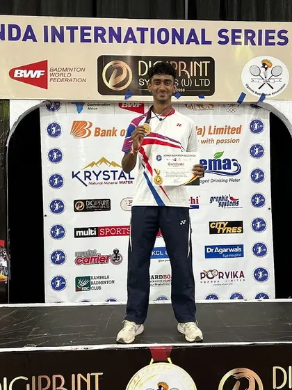 Taking on the world. This is our player Naren Shankar Iyer with a Bronze Medal at the Uganda International Series 2024. We train for competition not just in India, but on the international stage.