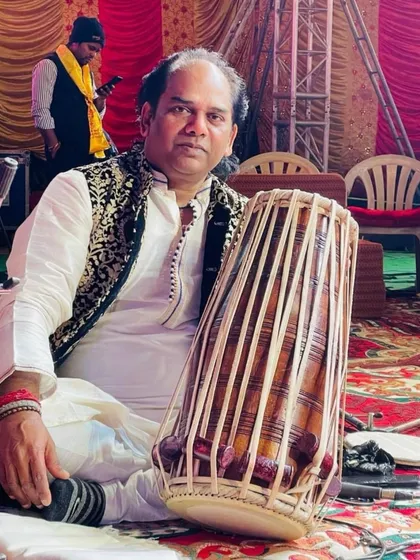 A happy birthday post for my Papa ji, my first guru. He is seen here with his pakhawaj, a classical percussion instrument. My musical journey started with him, and I am forever grateful for his guidance.