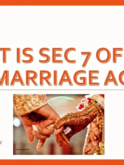 What is Section 7 of the Hindu Marriage Act? This graphic explains the legal requirement for ceremonies and rituals to validate a Hindu marriage, a topic recently emphasized by the Supreme Court.