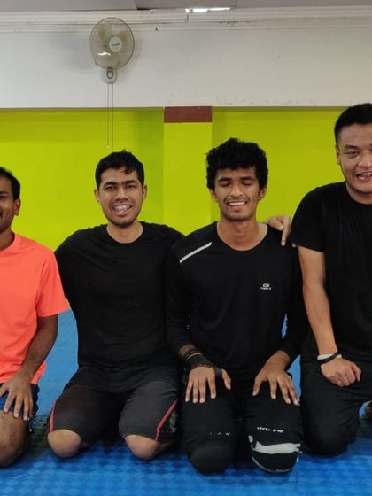 The happy faces of our 6 AM Breakfast BJJ crew. Training this early is guaranteed to make you smile.