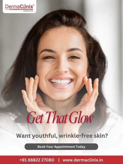A visual call to action for anyone wanting youthful, wrinkle-free skin. Our filler treatments can help you get that glow.